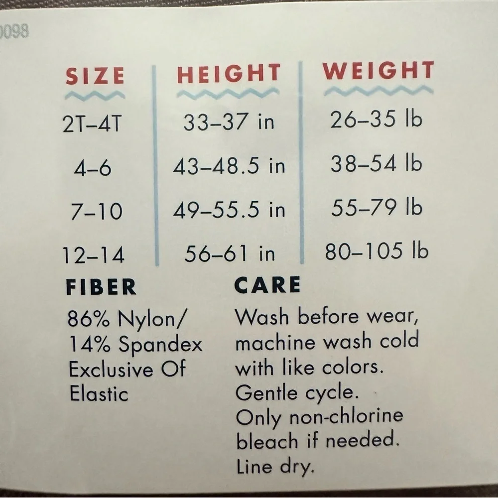 Cat & Jack Dance Footed Tights Size 2T-4T